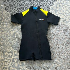Henderson Shorty Wetsuit Black Yellow Large